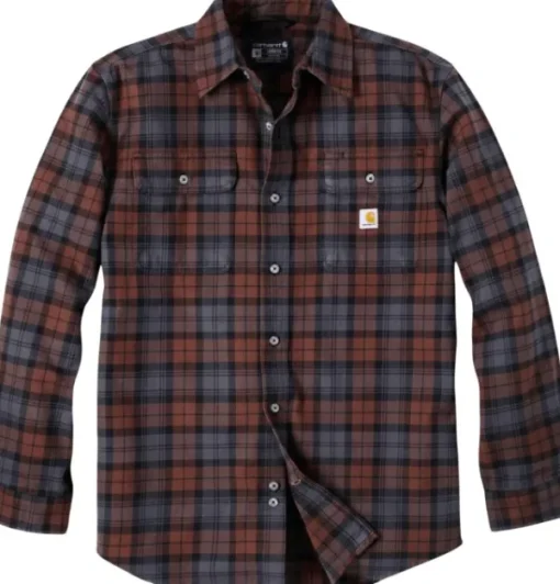 Carhartt Workwear Carhartt Flannel L/S Plaid Shirt paita, Mocha Discount