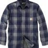 Carhartt Flannel Sherpa Lined Shirt Jacket flanellipaita, sininen-Carhartt Workwear Best