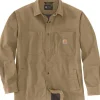 Carhartt Fleece Lined Snap Front Shirt Jacket vuorillinen paita, ruskea-Carhartt Workwear Best