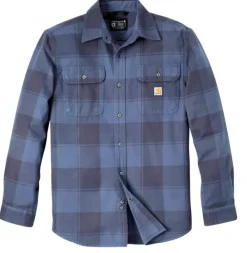 Carhartt Workwear Carhartt Heavy Flannel L/S Plaid Shirt paita, Navy Online