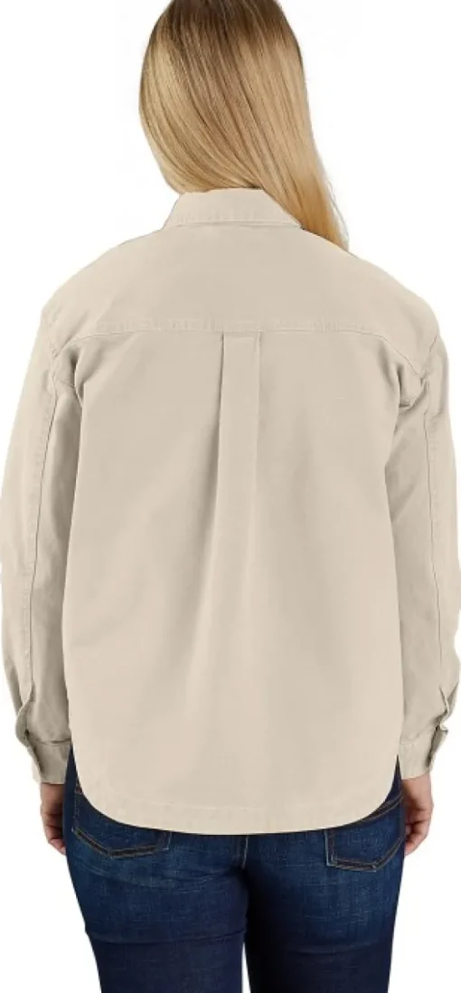 Carhartt Heavyweight Duck Overshirt naisten paita, Oat Milk-Carhartt Workwear Best