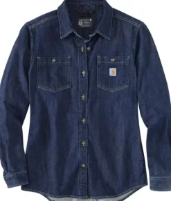 Carhartt Workwear Carhartt Midweight Denim L/S Shirt Zion naisten farkkupaita Clearance
