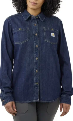 Carhartt Workwear Carhartt Midweight Denim L/S Shirt Zion naisten farkkupaita Clearance
