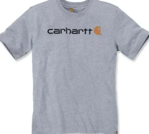 Carhartt M's Core Logo T-Shirt S-S Heather Grey-Carhartt Workwear Clearance