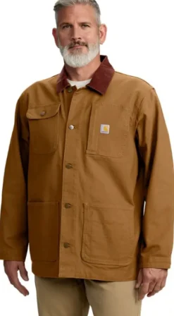 Carhartt M's Duck Loose Fit Chore Coat Carhartt® Brown-Carhartt Workwear Outlet