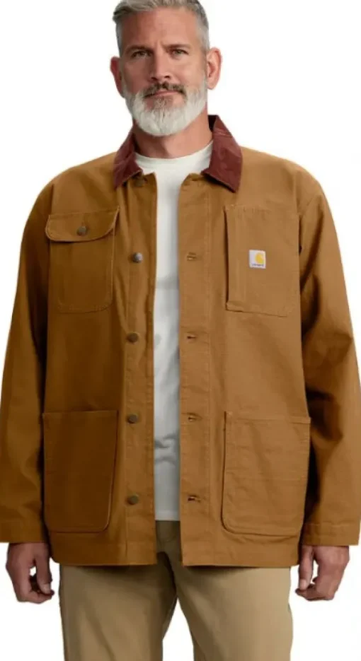 Carhartt M's Duck Loose Fit Chore Coat Carhartt® Brown-Carhartt Workwear Outlet