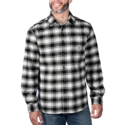Carhartt M's Flannel L/S Plaid Shirt Malt-Carhartt Workwear New