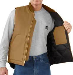Carhartt Workwear Carhartt M's Insulated Rib Collar liivi Carhartt®, ruskea Best
