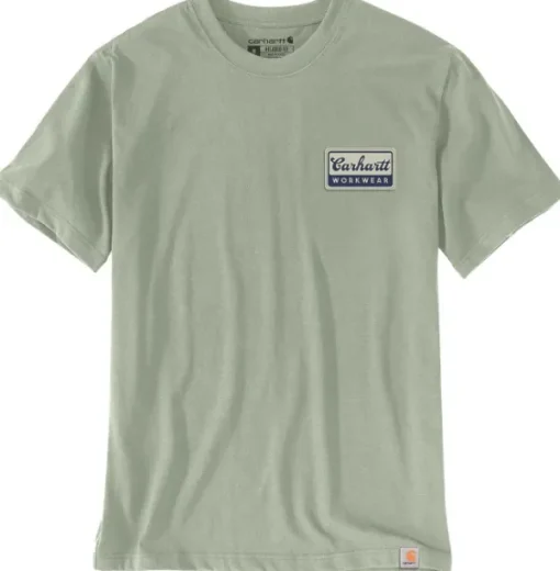 Carhartt Workwear Carhartt M's Script S/S Patch T-Shirt Sage Discount