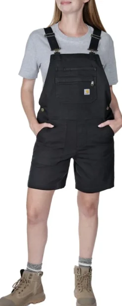 Carhartt Relaxed Fit Canvas Shortall naisten shortsit, Black-Carhartt Workwear New