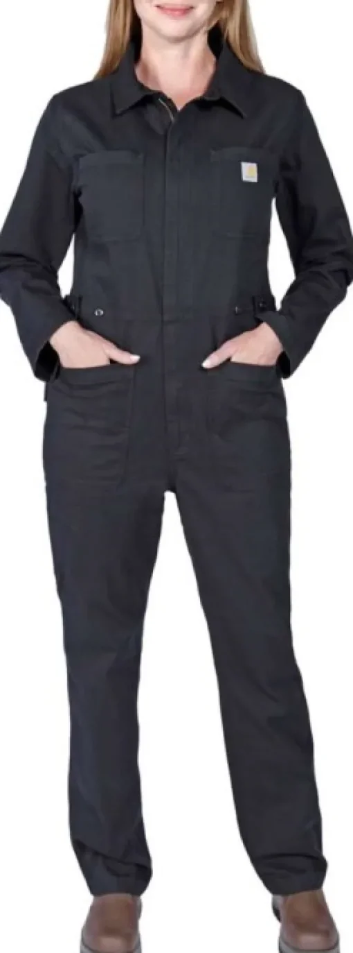 Carhartt Workwear Carhartt Relaxed Fit Canvas Coverall naisten haalarit, musta Clearance