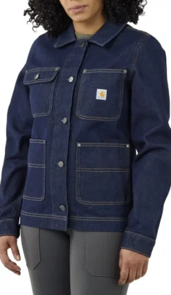 Carhartt Relaxed Fit Denim Jacket Basin naisten farkkutakki-Carhartt Workwear Sale