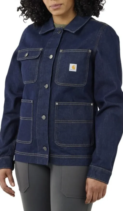 Carhartt Relaxed Fit Denim Jacket Basin naisten farkkutakki-Carhartt Workwear Sale