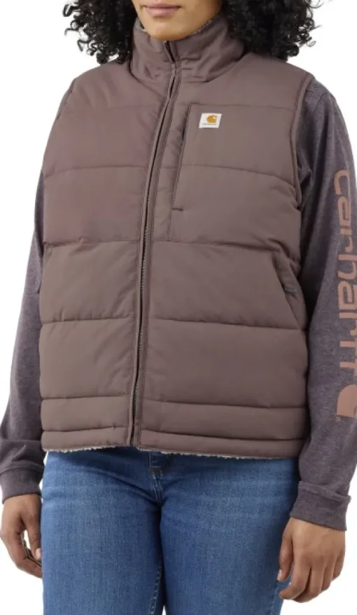 Carhartt Relaxed Midweight Utility Vest naisten käännettävä liivi, Nutmeg-Carhartt Workwear Discount