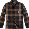 Carhartt Workwear Carhartt Roane Hooded Shirt Jacket vuorillinen paita, Black New