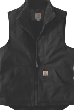Carhartt Workwear Carhartt Washed Duck Lined Mockneck Vest fleeceliivi, musta Best