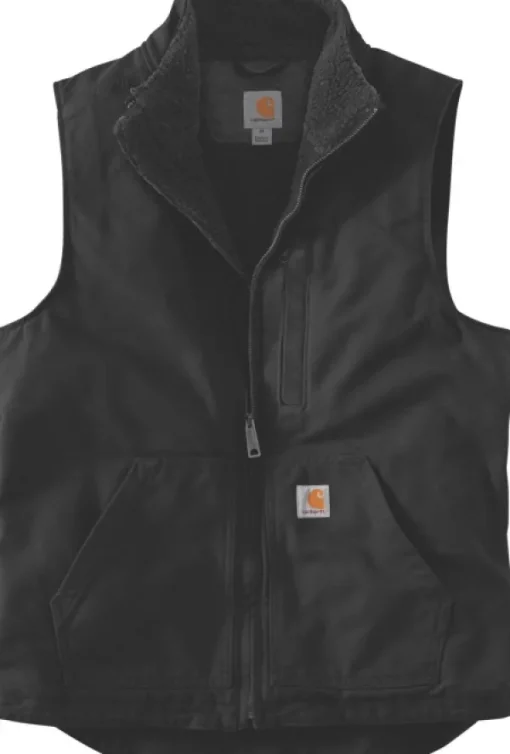 Carhartt Workwear Carhartt Washed Duck Lined Mockneck Vest fleeceliivi, musta Best