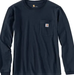 Carhartt Workw Pocket L/S T-Shirt naisten pusero, tummansininen-Carhartt Workwear Outlet
