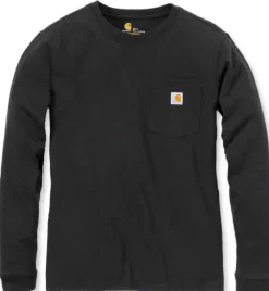 Carhartt Workwear Pocket Long Sleeve naisten paita, musta Sale