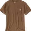 Pocket S/S T-Shirt paita, vaaleanruskea-Carhartt Workwear Outlet