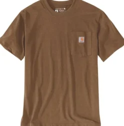 Pocket S/S T-Shirt paita, vaaleanruskea-Carhartt Workwear Outlet