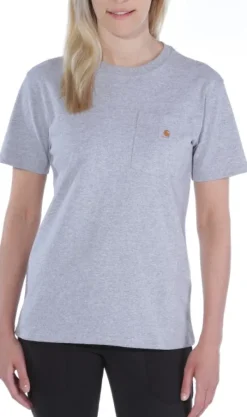 Pocket S/S T-Shirt naisten t-paita, harmaa-Carhartt Workwear Sale