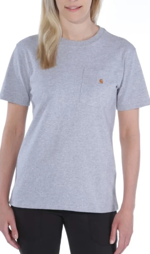 Pocket S/S T-Shirt naisten t-paita, harmaa-Carhartt Workwear Sale