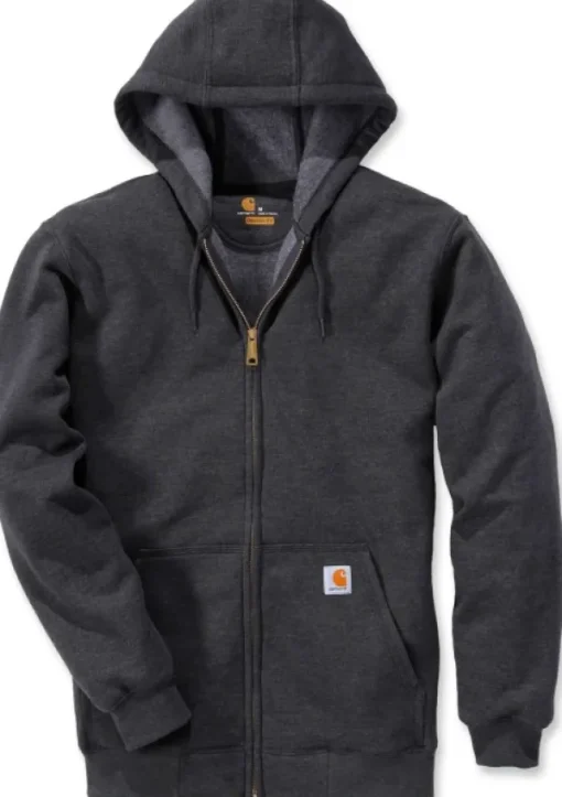 Carhartt Zip Hooded Sweatshirt Carbon Heather-Carhartt Workwear New