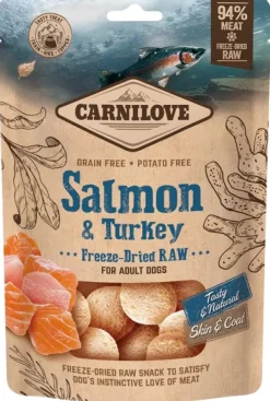 Freeze-Dried Raw Snacks Salmon & Turkey pakastekuivattuja herkkuja, 60g-Carnilove Fashion