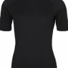 Catago May Short Sleeve O-Neck naisten aluspaita, musta New