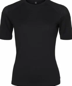 Catago May Short Sleeve O-Neck naisten aluspaita, musta New