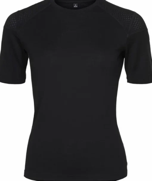 Catago May Short Sleeve O-Neck naisten aluspaita, musta New