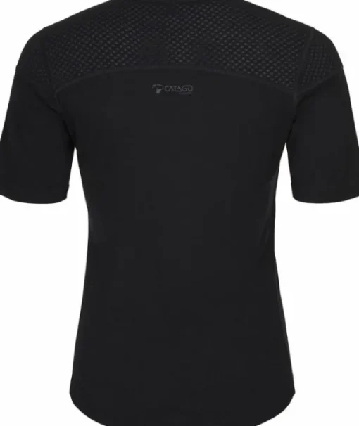 Catago May Short Sleeve O-Neck naisten aluspaita, musta New