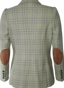 Chevalier Advie Tweed Blazer naisille, Willow Green Checked Fashion