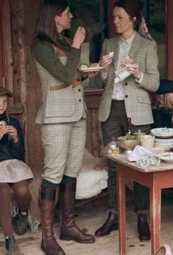 Advie Tweed naisten ampumaliivi, Willow Green Checked-Chevalier Outlet