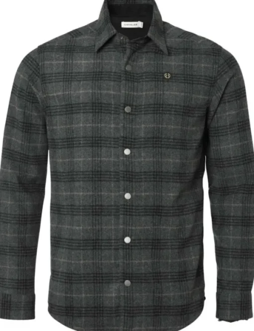 Champ Wool Overshirt Men flanellipaita, Iron Checked-Chevalier Clearance