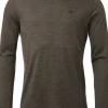 Coley Longsleeve Wool T-shirt paita, Leather Brown-Chevalier Discount