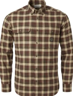 Chevalier Heron Flannel Shirt paita, Holly Green Checked Fashion