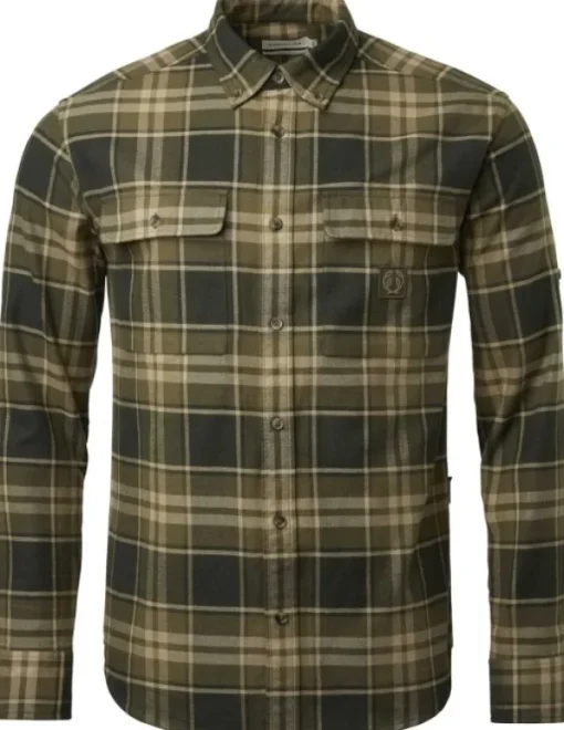 Heron Flannel Shirt paita, Evergreen Checked-Chevalier Clearance