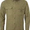 Heron Flannel Shirt paita, Field Green Checked-Chevalier Discount