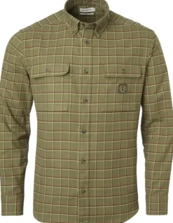 Heron Flannel Shirt paita, Field Green Checked-Chevalier Discount
