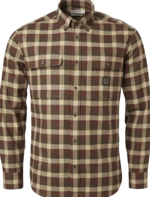 Chevalier Heron Flannel Shirt paita, Holly Green Checked Fashion
