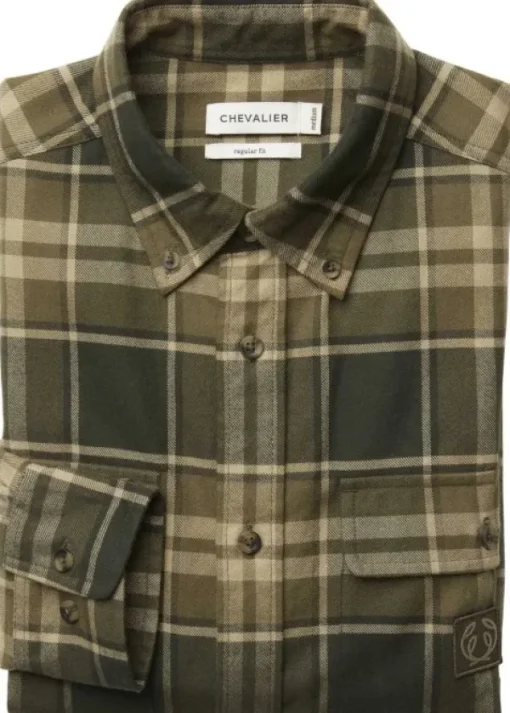 Heron Flannel Shirt paita, Evergreen Checked-Chevalier Clearance