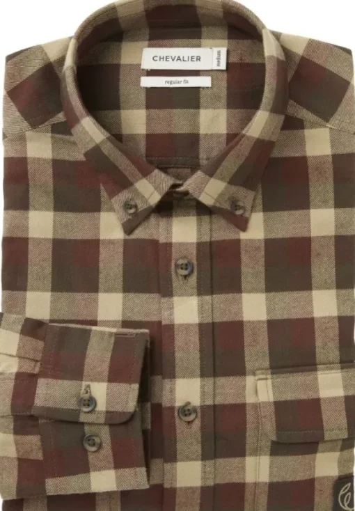 Chevalier Heron Flannel Shirt paita, Holly Green Checked Fashion