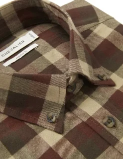 Chevalier Heron Flannel Shirt paita, Holly Green Checked Fashion