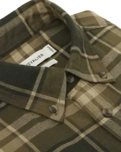 Heron Flannel Shirt paita, Evergreen Checked-Chevalier Clearance