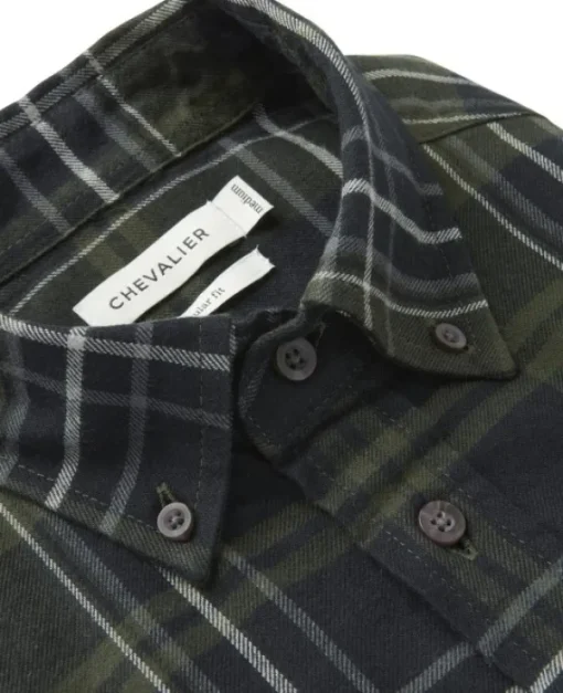 Chevalier Heron Flannel Shirt Men flanellipaita, vihreä Sale