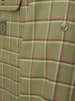 Heron Flannel Shirt paita, Field Green Checked-Chevalier Discount