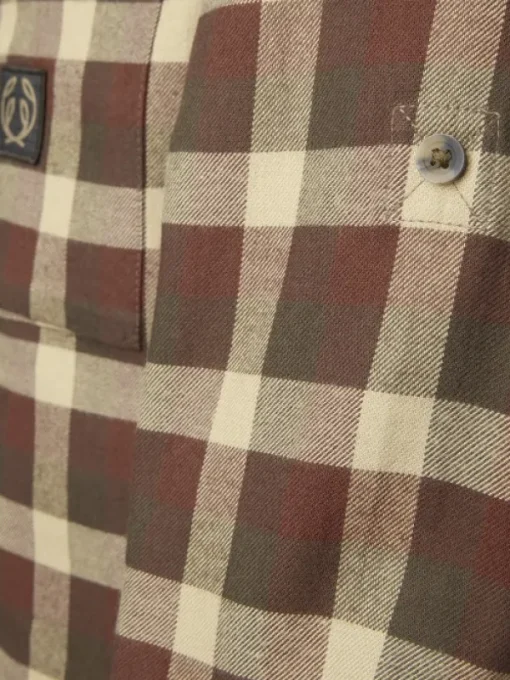 Chevalier Heron Flannel Shirt paita, Holly Green Checked Fashion