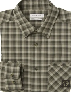 M's Creek Shooting Fit Coolmax Shirt Mink Brown Checked-Chevalier Fashion